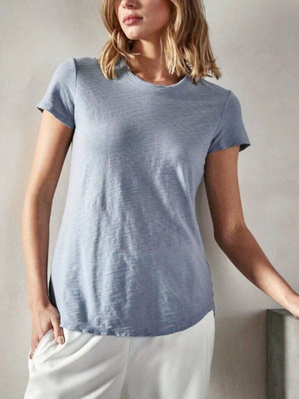 NWT James Perse Aura Cotton Slub Crewneck Short Sleeve Tee T-Shirt